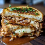 BBQ Chicken Grilled Cheese Sandwich
