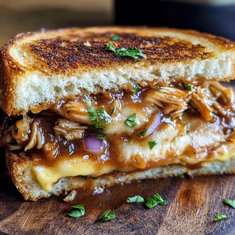BBQ Chicken Grilled Cheese Sandwich