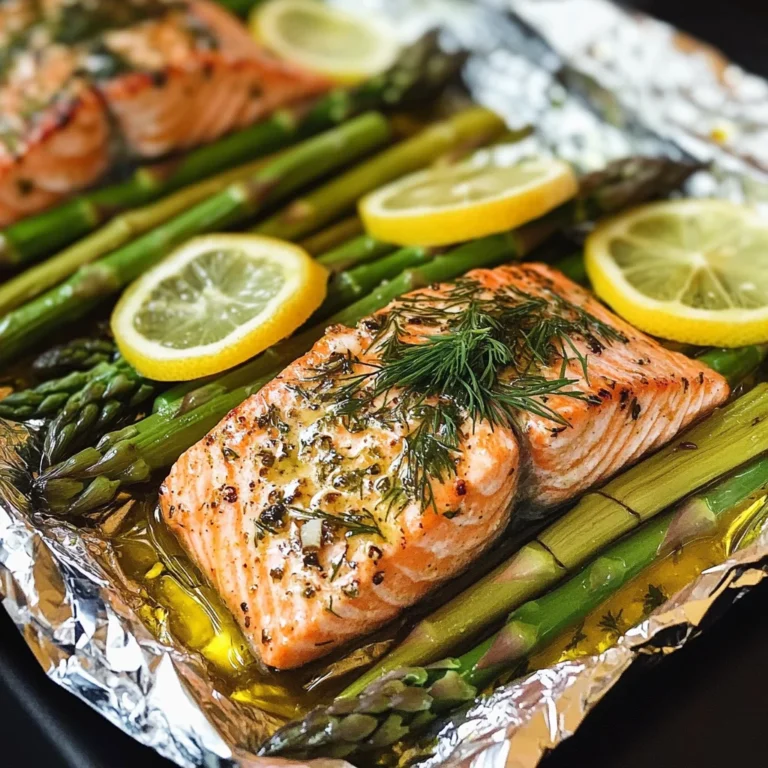 Baked Salmon and Asparagus in Foil