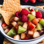 Fruit Salsa with Cinnamon Sugar Tortilla Chips