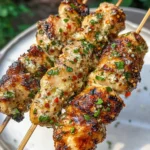 Garlic Parmesan Chicken Skewers