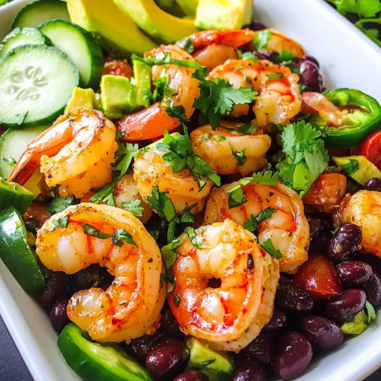 Lime Cilantro Shrimp and Black Bean Salad