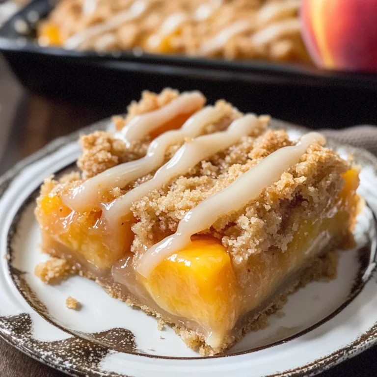 Peach Pie Crumble Bars
