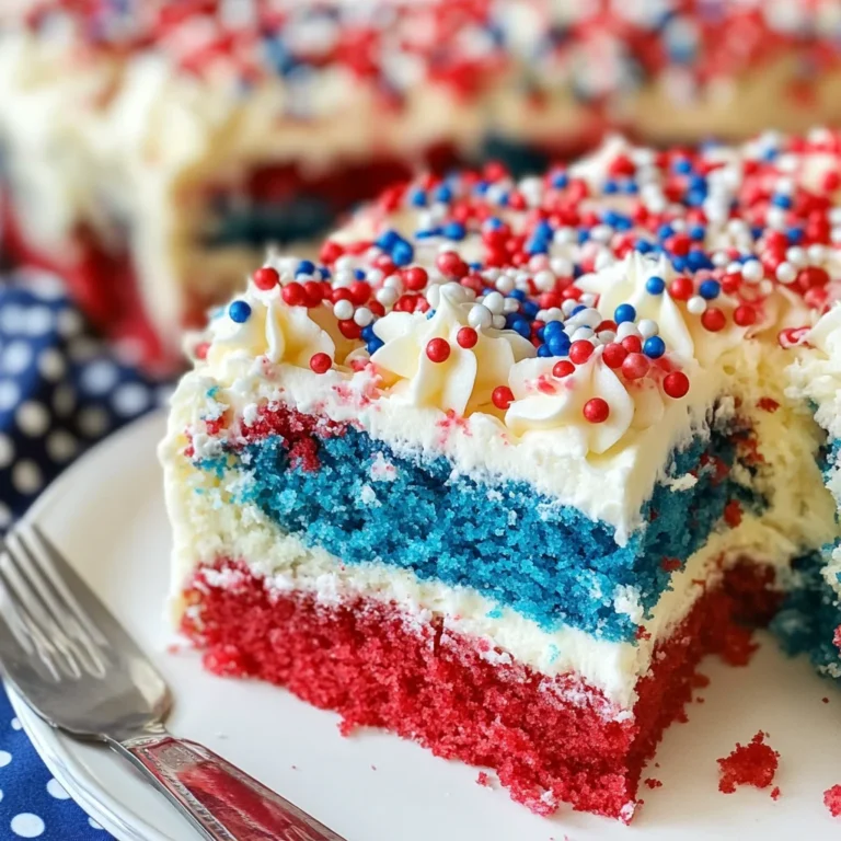 Red, White, and Blue Marble Sheet Cake