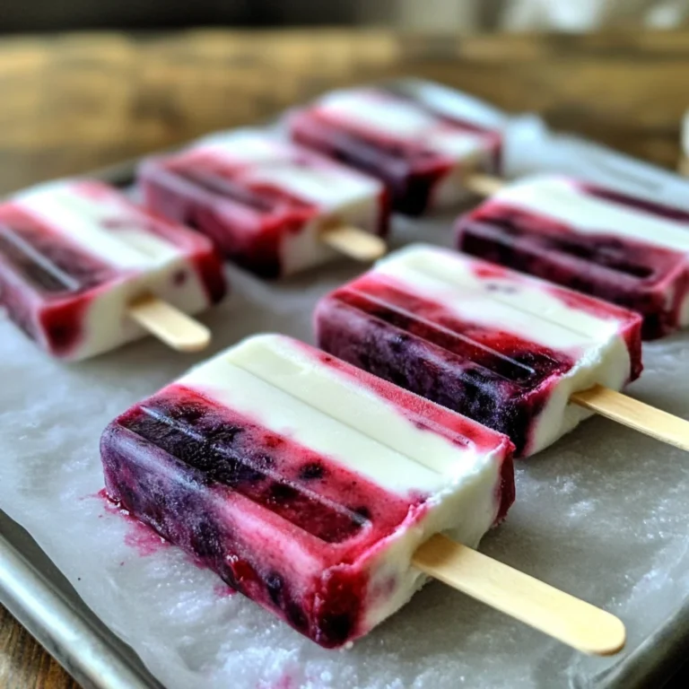 Red White and Blueberry Popsicles