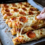 Cheesy Pepperoni Pizza Sticks