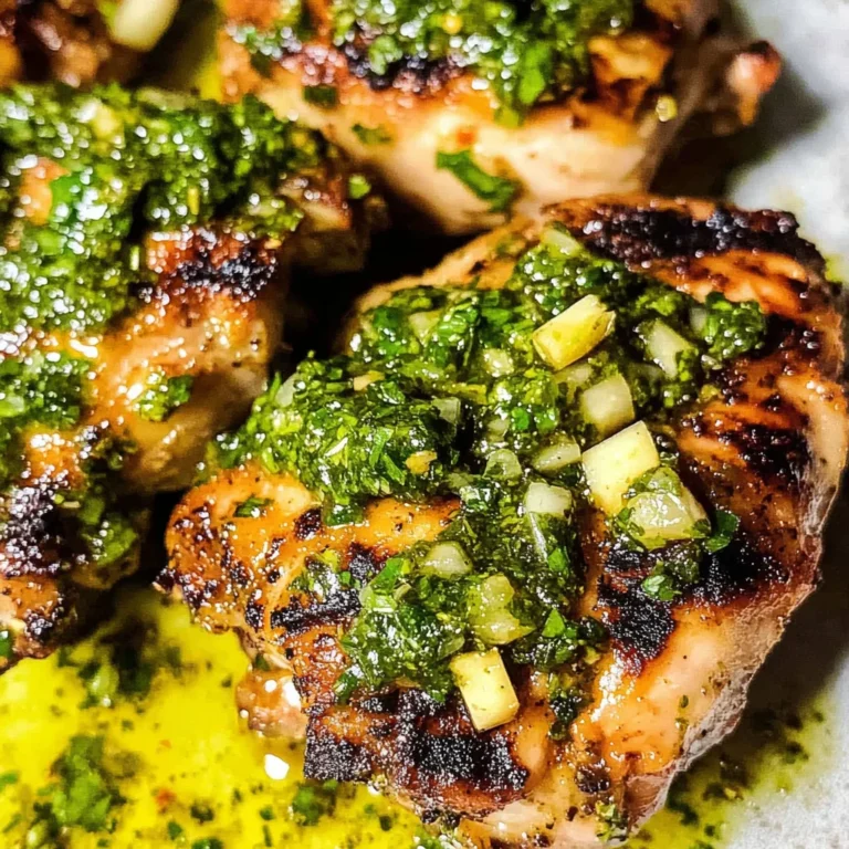 Grilled Chicken Thighs with Chimichurri