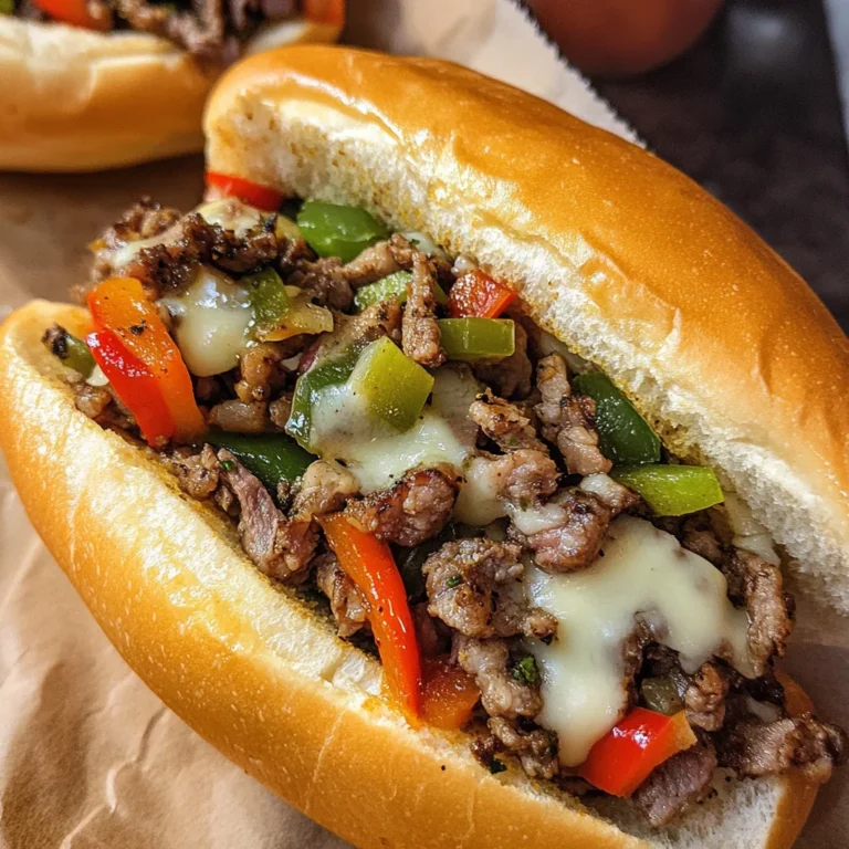 Philly Cheesesteak Recipe with Peppers and Onions