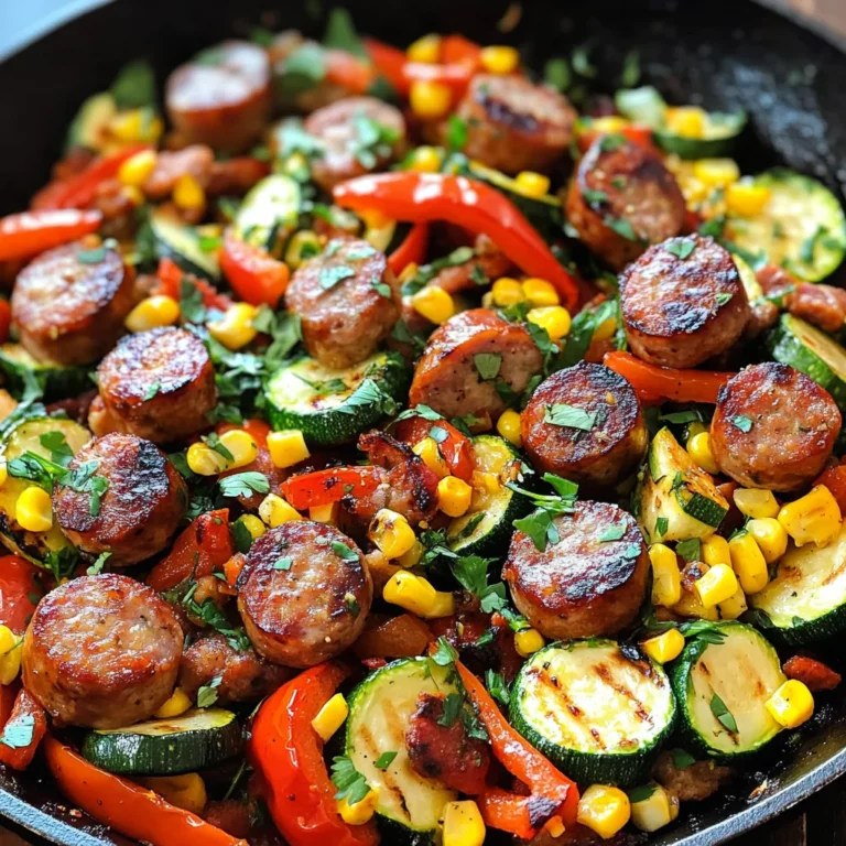 Sausage and Veggies Skillet - 30 Minute, One-Pan Meal