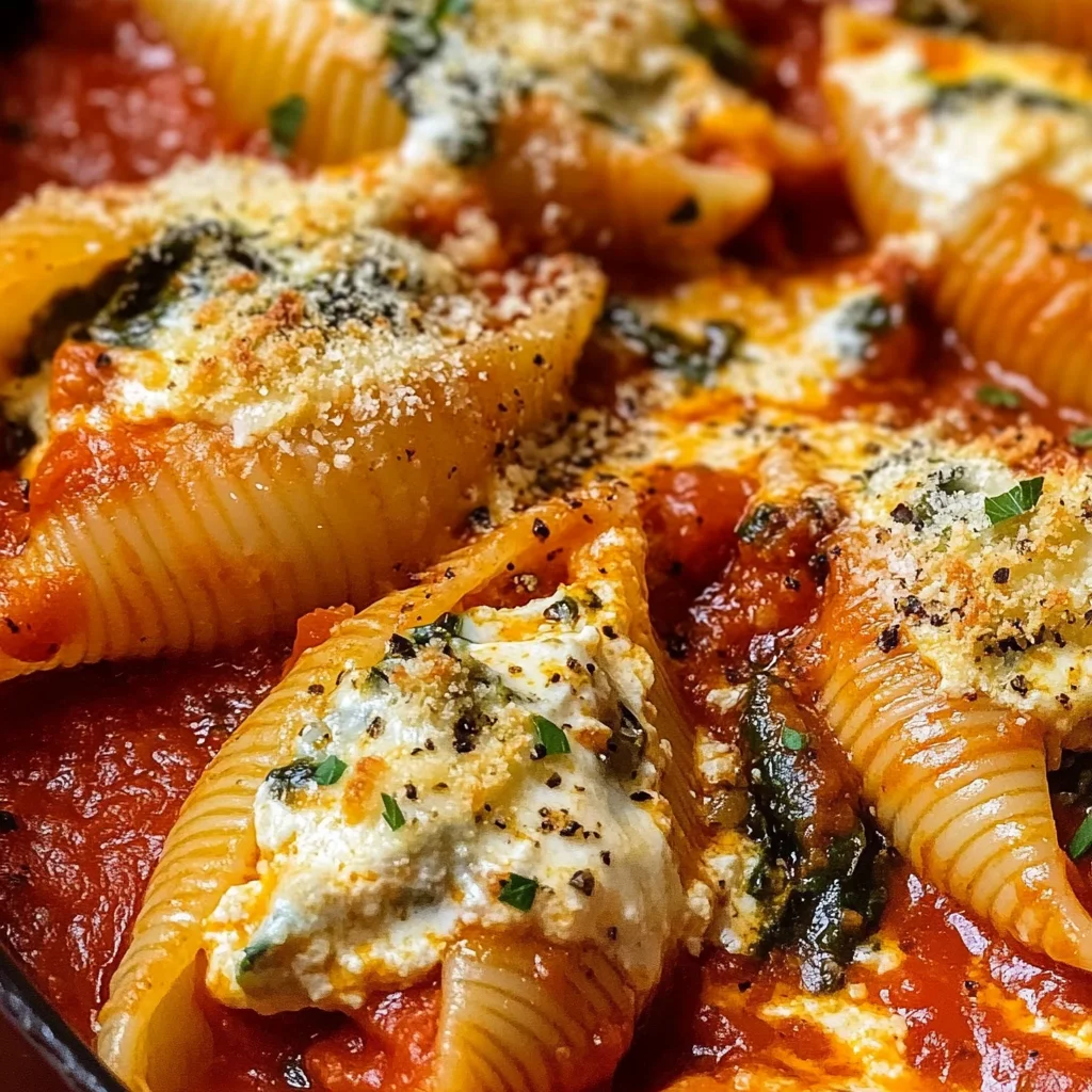 Spinach Ricotta Stuffed Shells (Conchiglioni)